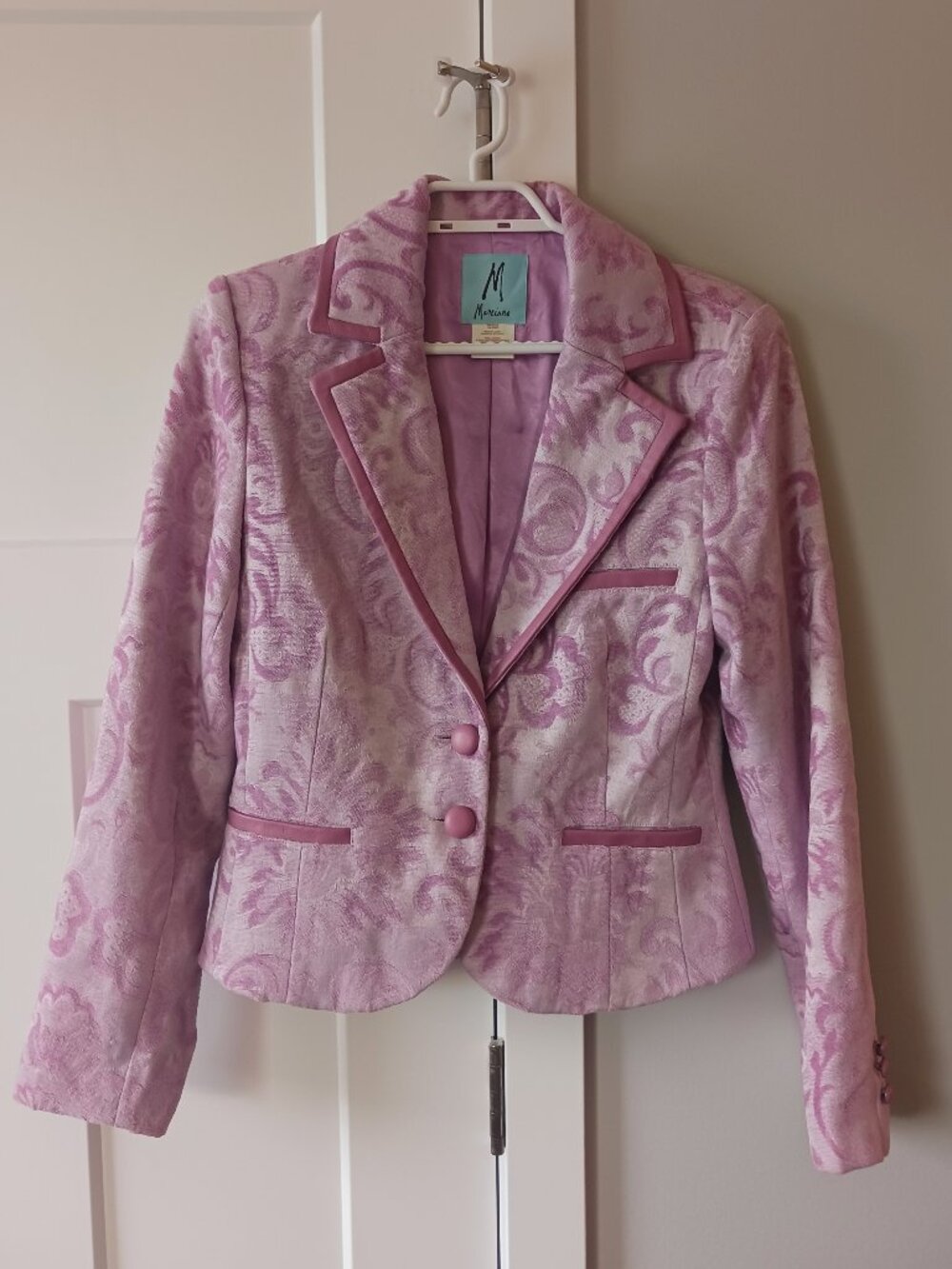 Marciano Pink Brocade Blazer Jacket